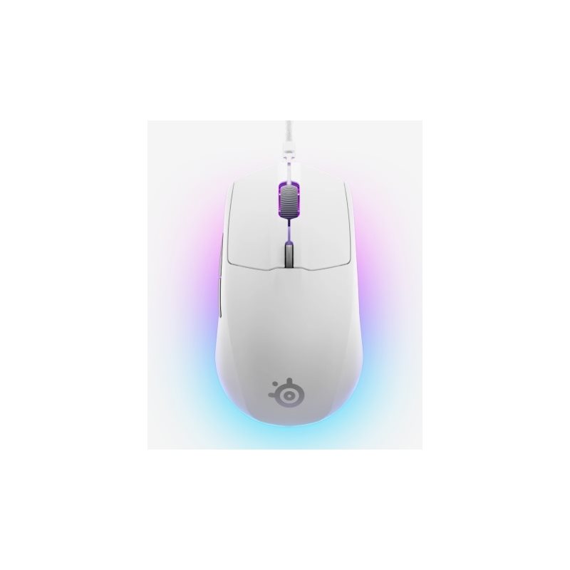 SteelSeries Rival 3 Gen 2, optinen pelihiiri, valkoinen
