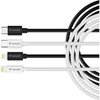 Verbatim Essentials Sync & Charge USB-C -> Lightning -kaapeli, 60W, MFI, 1m, musta ja valkoinen duopack