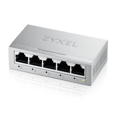 ZyXEL GS-105B v5, 5-porttinen Gigabit-kytkin, hallitsematon, hopea