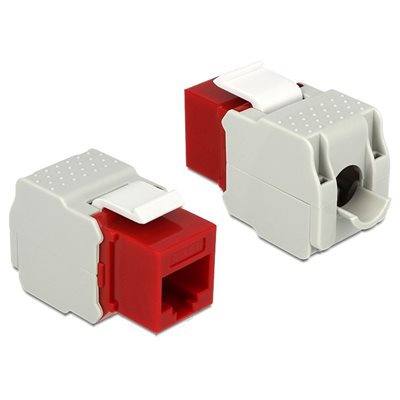 DeLock Keystone -moduuli, RJ-45 jack -> LSA Cat. 6 UTP, punainen