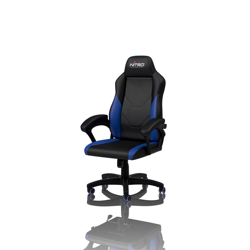 Nitro Concepts C100, keinonahkaverhoiltu pelituoli, musta/sininen