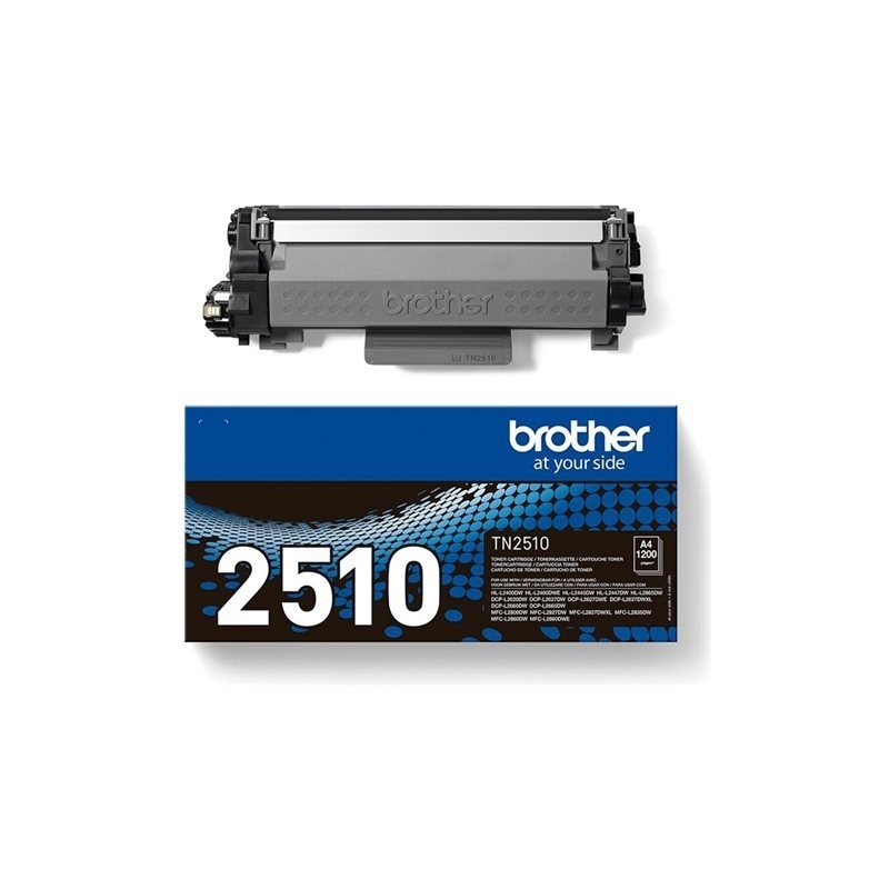 Brother TN2510 -laservärikasetti, musta, jopa 1200 sivua