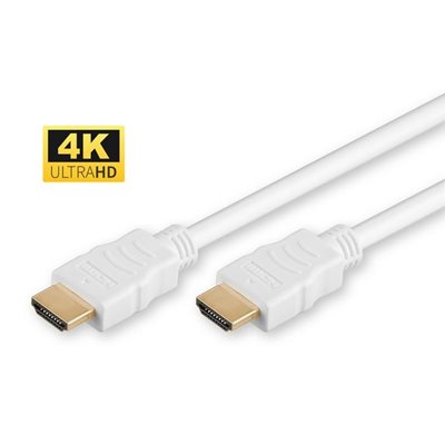 MicroConnect 1.4 HDMI -näyttökaapeli, 5m, valkoinen