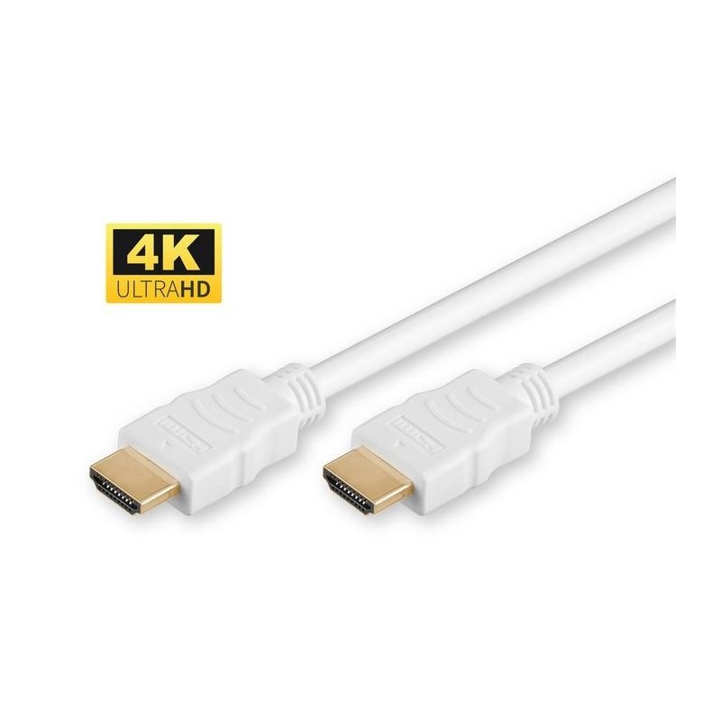 MicroConnect 1.4 HDMI -näyttökaapeli, 5m, valkoinen