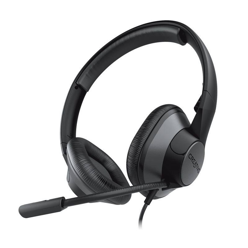 Creative ChatMax HS-720 v2, USB-kuulokemikrofoni melua vaimentavalla kondensaattorimikrofonilla, musta