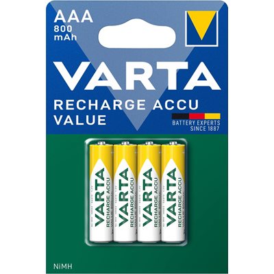 Varta AAA/LR03 -akkuparisto, 800mAh, 4kpl