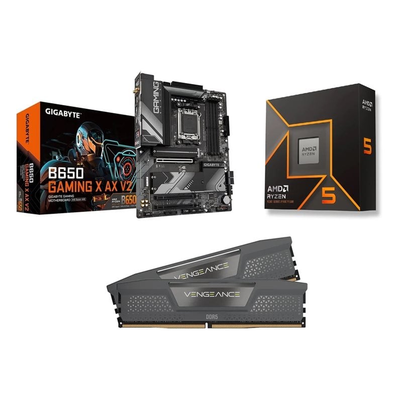 Gigabyte B650 GAMING X AX V2 + Ryzen 5 9600X + 32GB DDR5 6000MHz (Bundletarjous!)