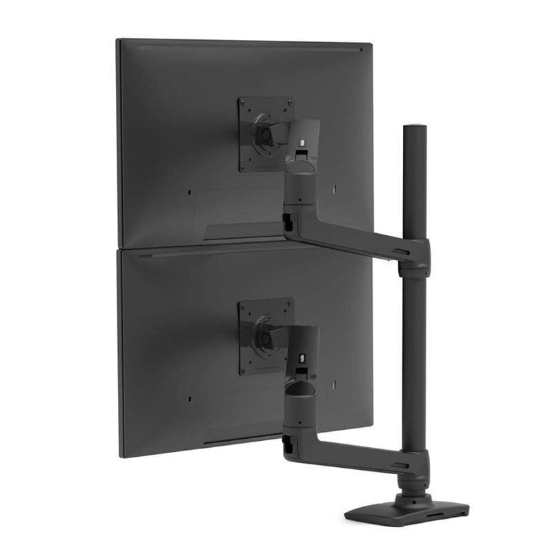 Ergotron ≤40" x2-4 LX Dual Stacking Arm Tall Pole, -pöytäteline 2-4 näytölle, mattamusta