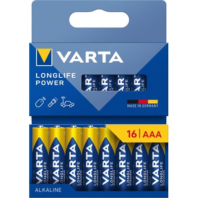 Varta AAA/LR03 Longlife Power -paristo, 16kpl