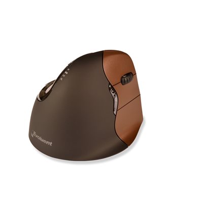 Evoluent VerticalMouse 4 Small Wireless, langaton ergonominen pystyhiiri, oikeakätinen, ruskea/musta