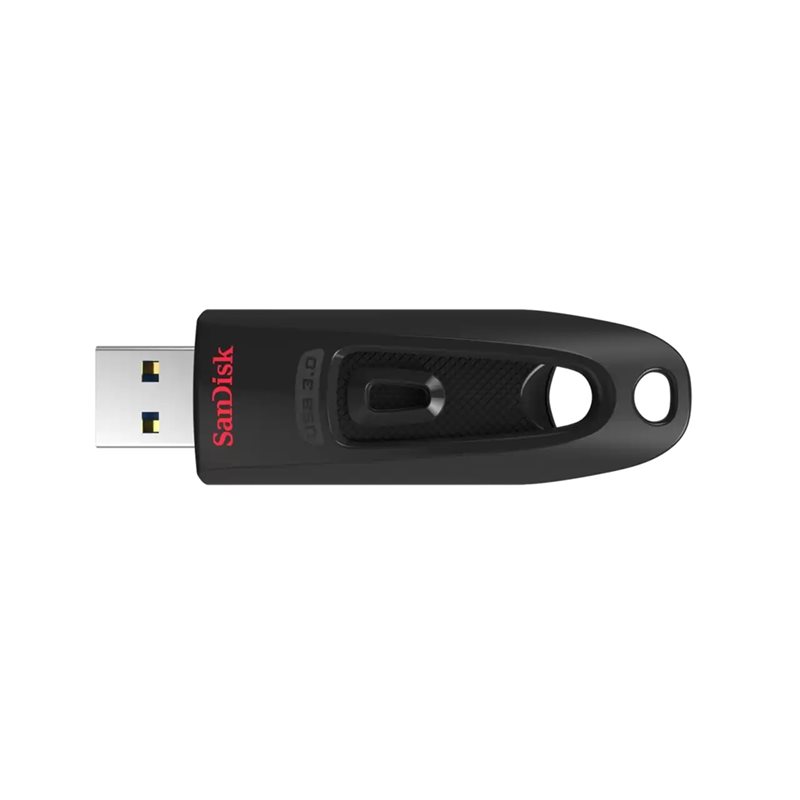 Sandisk 16GB Ultra, 3.2 Gen1 USB-A -muistitikku, jopa 20/130 MB/s, musta