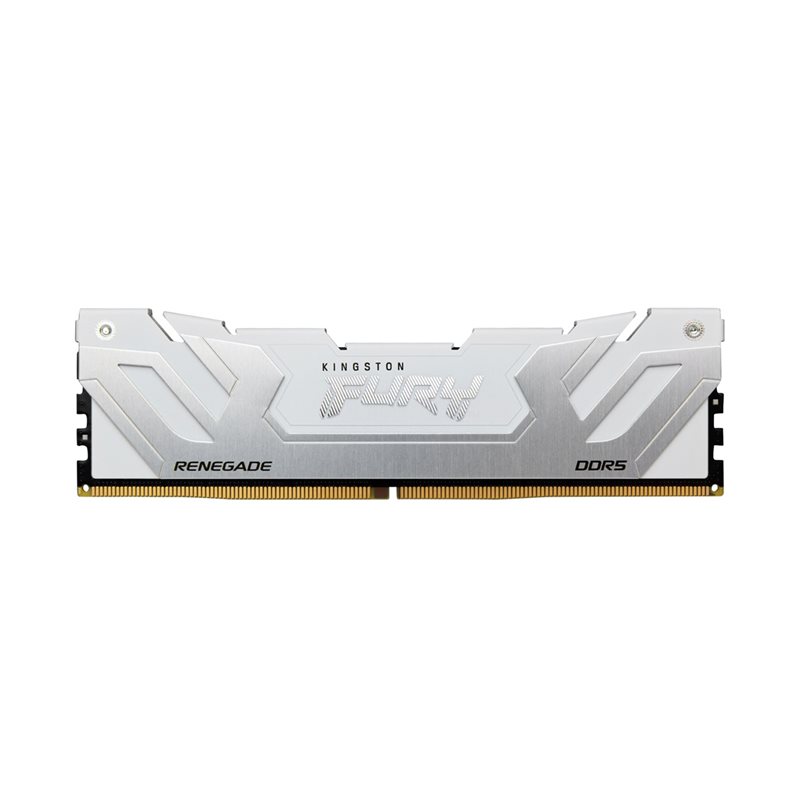 Kingston 24GB (1 x 24GB) FURY Renegade White, DDR5 8800MHz, CUDIMM, CL42, 1.40V, valkoinen/hopea
