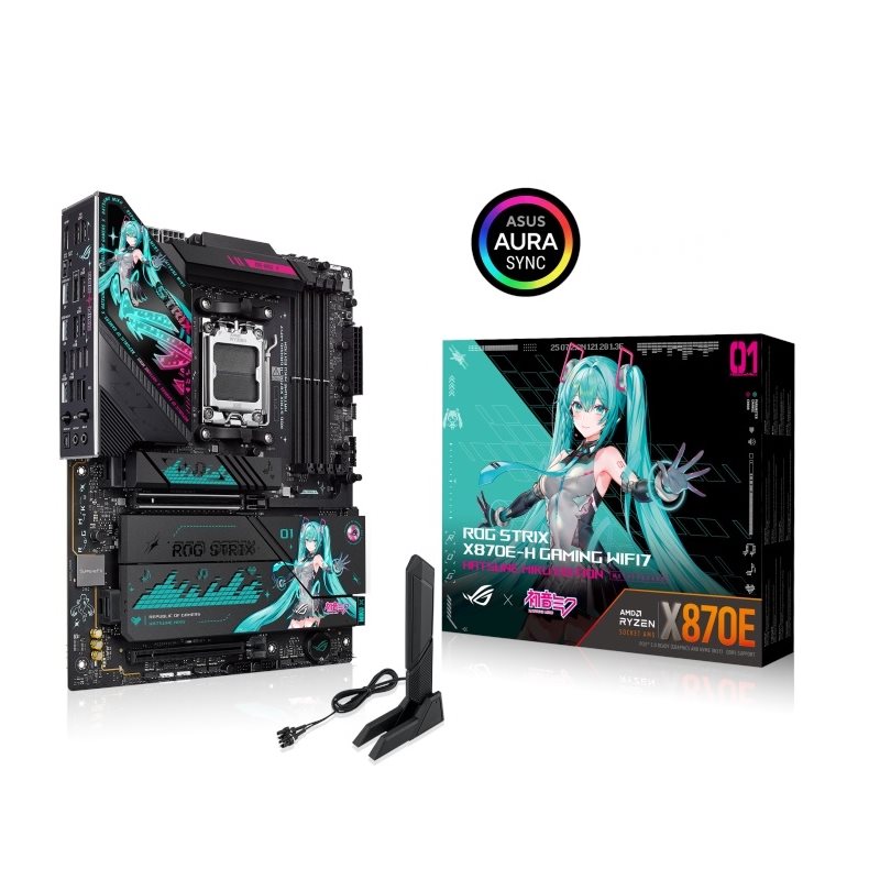 Asus ROG STRIX X870E-H GAMING WIFI 7 Hatsune Miku Edition, ATX-emolevy