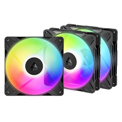 ARCTIC P14 Pro Reverse A-RGB, 140mm PWM-laitetuuletinsarja, 3 kpl, musta