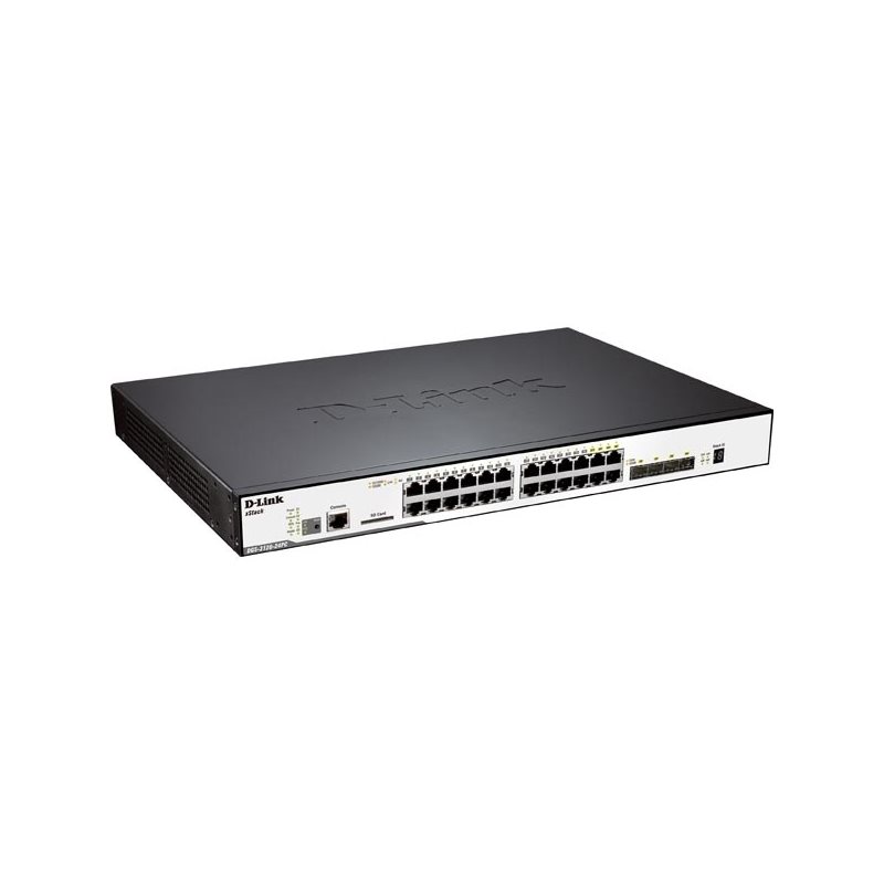 D-Link 24-porttia 10/100/1000 Layer 2 Stackable Managed PoE Gb Kytkin