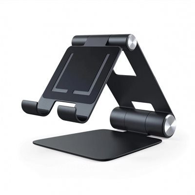 Satechi R1 Aluminum Hinge Holder Foldable Stand, tabletin/kannettavan jalusta, musta