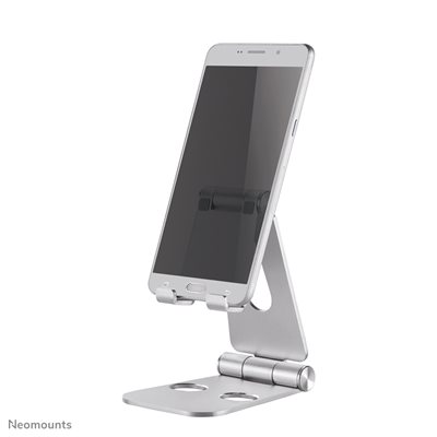 Neomounts Foldable phone stand, kokoontaittuva puhelinteline, hopea