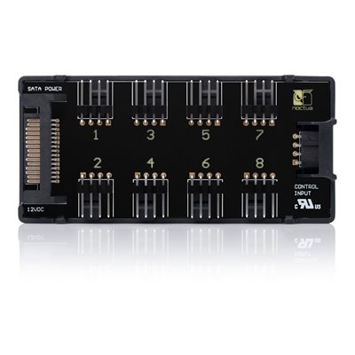 Noctua NA-FH1, 8-kanavainen tuuletinhubi, musta