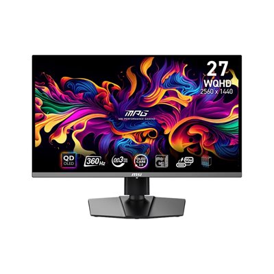 MSI 26,5" MPG 271QRX QD-OLED, 360Hz WQHD-pelimonitori, musta