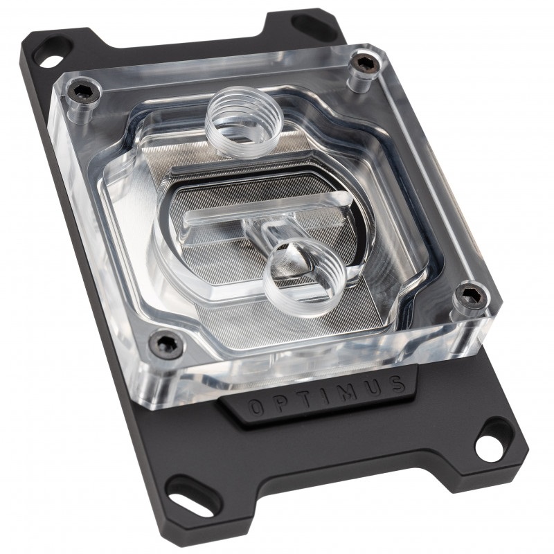 Optimus Foundation CPU Block - AM5/AM4, musta/nikkeli