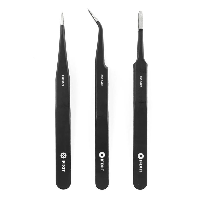 iFixit Precision Tweeser Set PRO -tarkkuuspinsettisarja, 3 kpl, musta