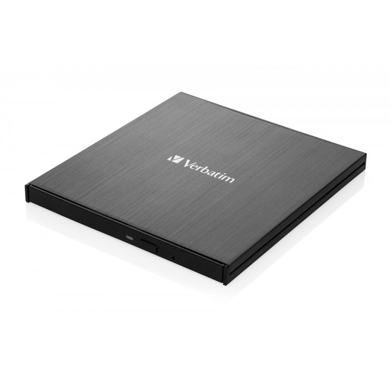 Verbatim Slimline, ulkoinen Blu-ray/DVD kirjoittava asema, 3.0 USB-A, musta