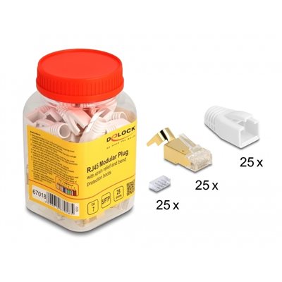 DeLock Cat7 RJ-45 -liitin, 25kpl