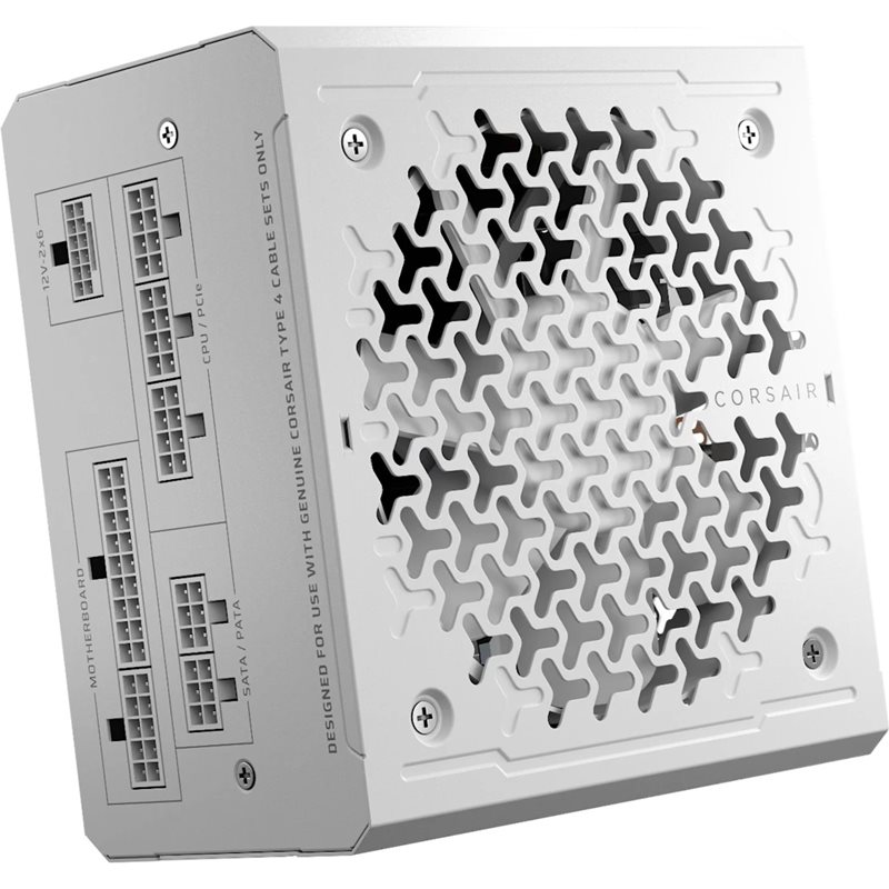 Corsair 850W RM850e (2025), ATX 3.1 virtalähde, PCIe 5.1, 80 Plus Gold, valkoinen