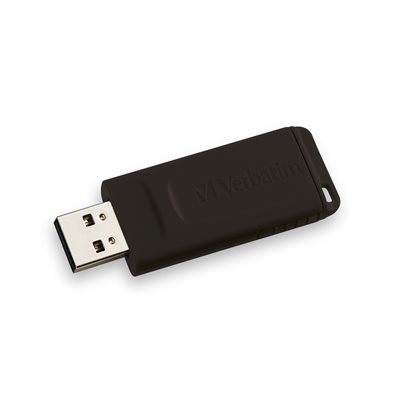 Verbatim 64GB Slider, 2.0 USB-A -muistitikku, musta