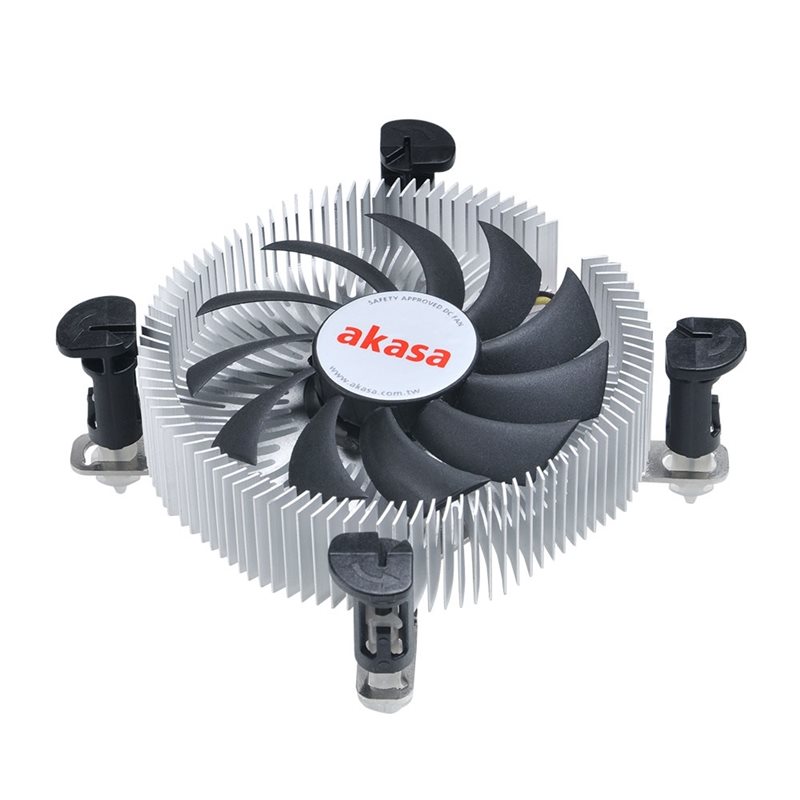 Akasa Matalaprofiilinen LGA775/115x/1200 prosessorijäähdytin, musta/hopea