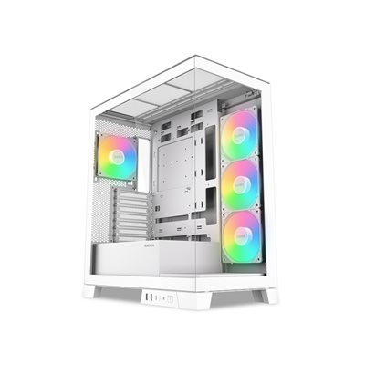 SAMA V50 White, ikkunallinen miditornikotelo, valkoinen