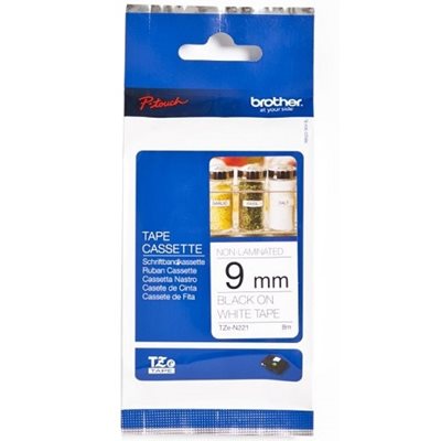 Brother TZEN221 9 BLACK ON WHITE NON LAM