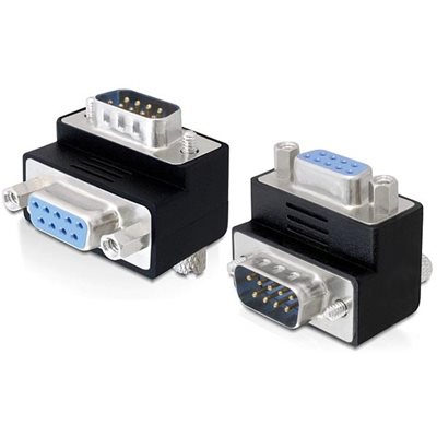 DeLock DB9 -kulma-adapteri, musta