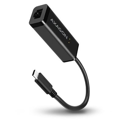 AXAGON Gigabit Ethernet -verkkoadapteri, 3.2 Gen1 USB-C, musta