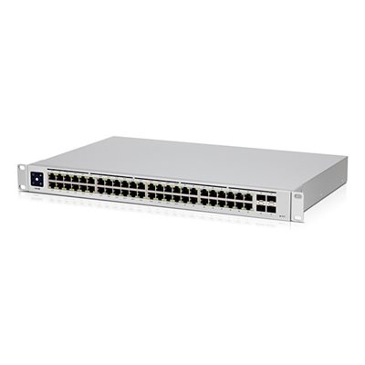 Ubiquiti Switch 48 PoE, räkkiasennettava 48-porttinen L2 PoE -kytkin, 195W