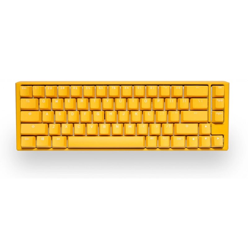 Ducky (Outlet) One 3 SF Yellow, mekaaninen näppäimistö, 65%, Cherry MX Clear, keltainen