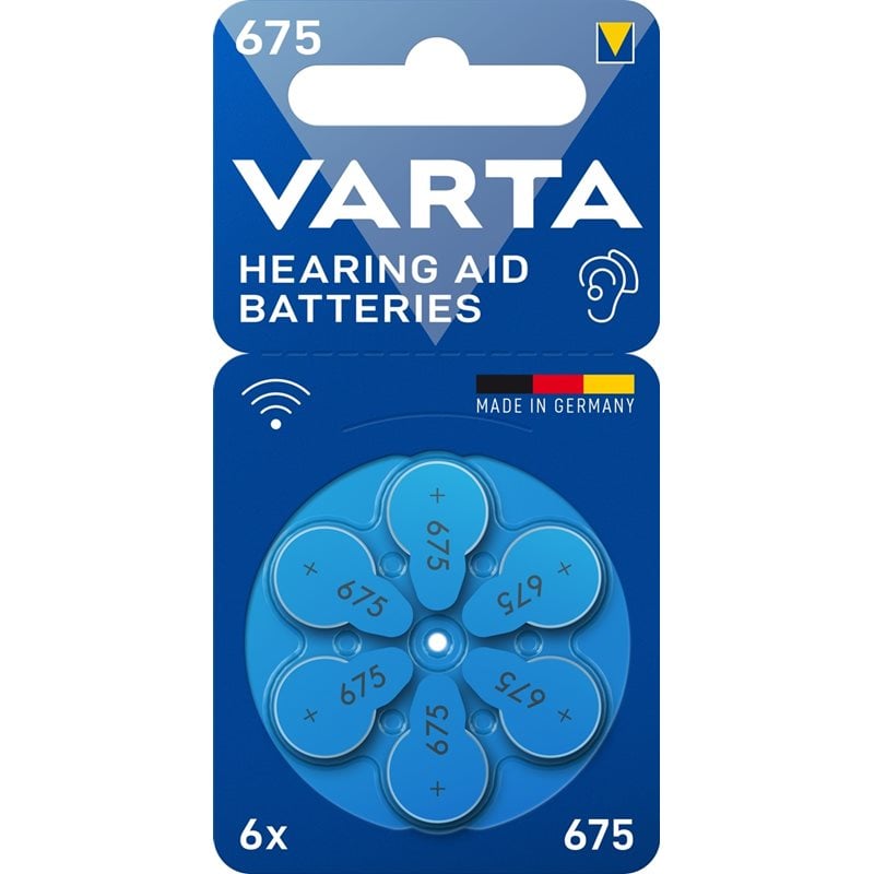 Varta 675/PR44 -kuulokojeparisto, 6kpl