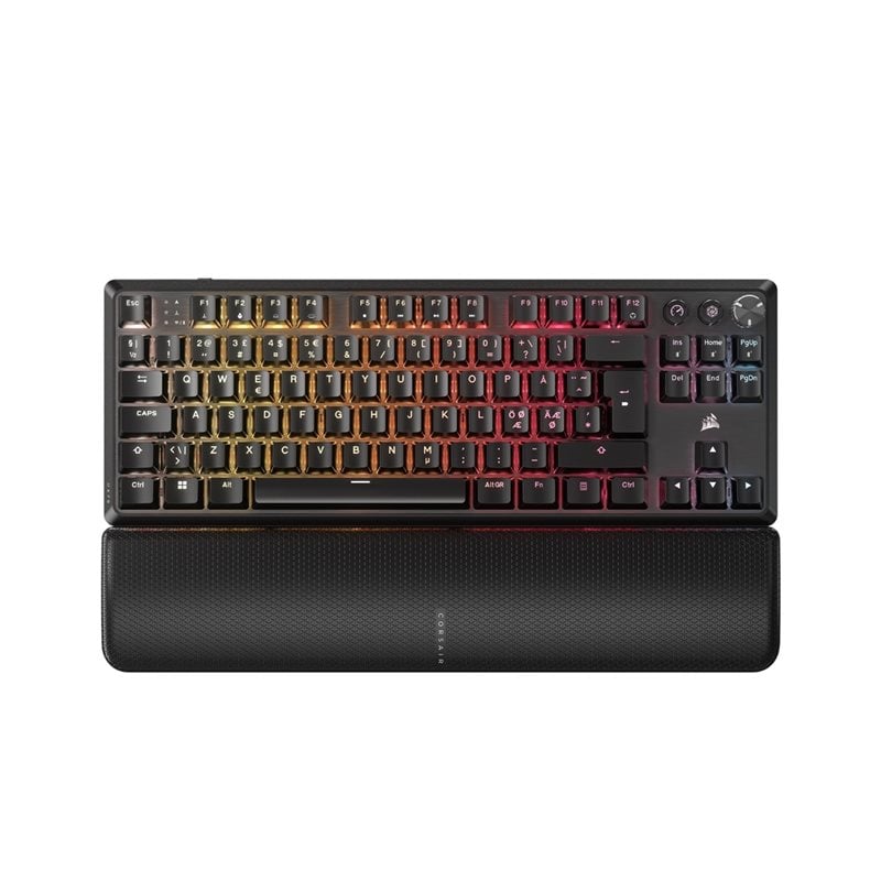 Corsair K70 CORE TKL WIRELESS, langaton mekaaninen pelinäppäimistö, Corsair MLX Red v2, musta