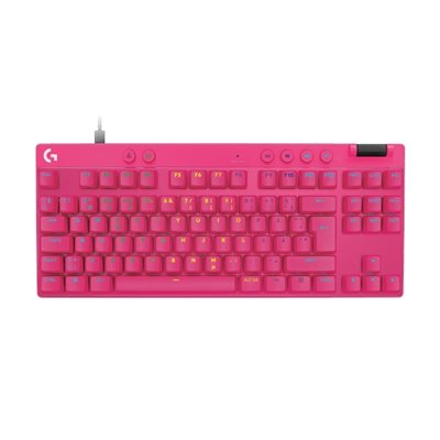 Logitech PRO X TKL RAPID -pelinäppäimistö, magneettiset analogiset kytkimet, pinkki