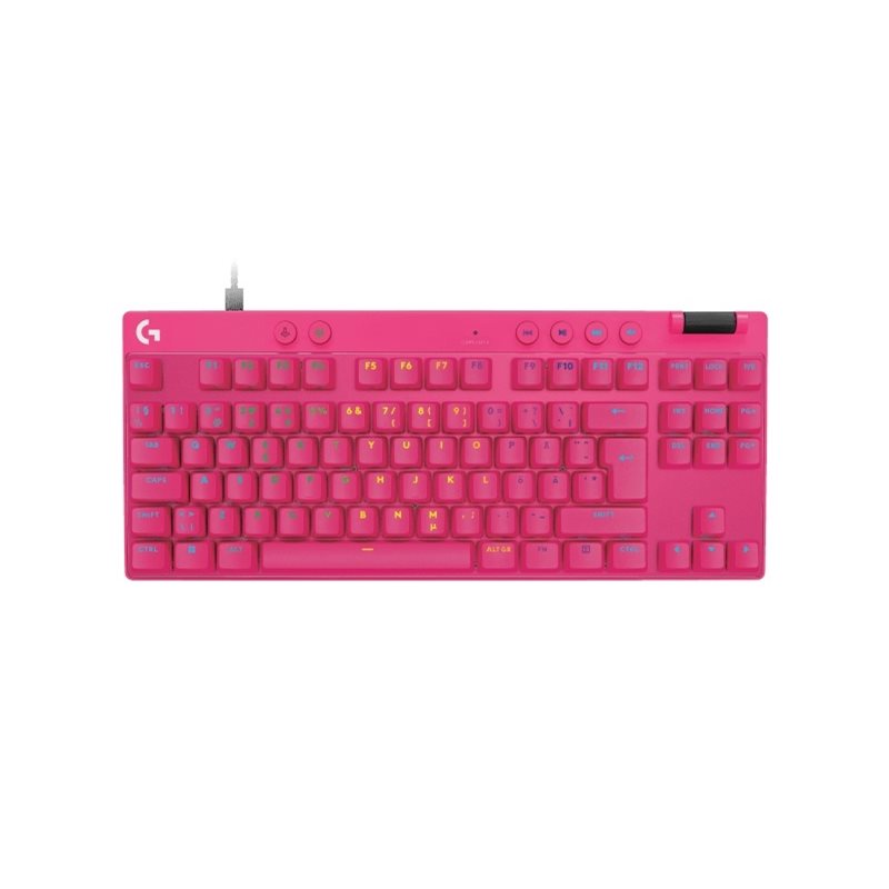 Logitech PRO X TKL RAPID -pelinäppäimistö, magneettiset analogiset kytkimet, pinkki