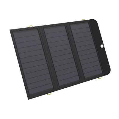 Sandberg 21W Solar Charger -aurinkokenno, 10 000mAh varavirtalähde, 2x USB-A QC3.0, USB-C PD 18W, musta