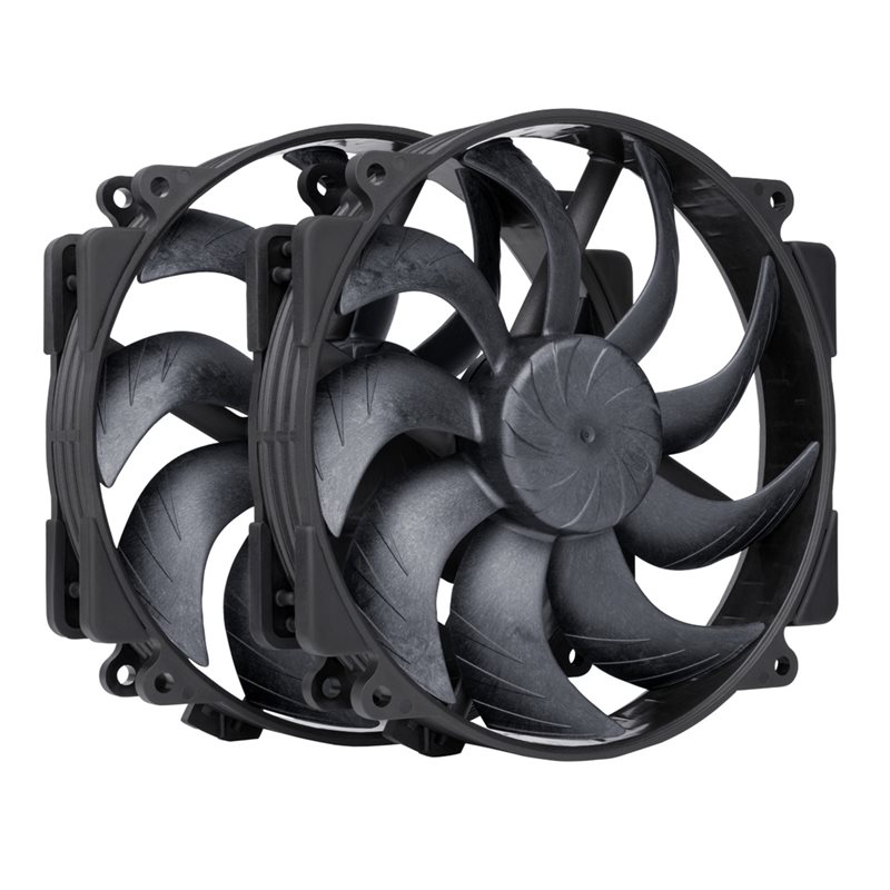 Noctua NF-A14x25r G2 PWM Sx2-PP chromax.black, 140mm PWM-laitetuuletinsarja, 2 kpl