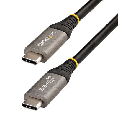 StarTech.com 3.2 Gen2 USB-C -kaapeli, 10 Gbps, PD 100W, 0,5m, musta