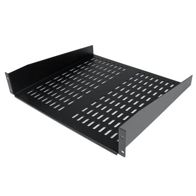 StarTech.com 2U 19" räkkihylly, maks. 22kg, musta