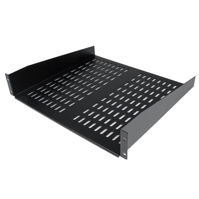 StarTech.com 2U 19" räkkihylly, maks. 22kg, musta