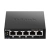 D-Link DGS-1005P, 5-porttinen Gigabit PoE+ -kytkin, 60W, musta
