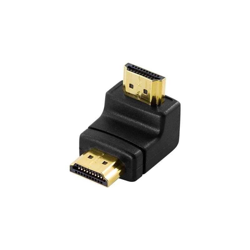 DeLock DeLOCK HDMI-adapteri, 19-pin u-u, kulma, kullatut liitokset