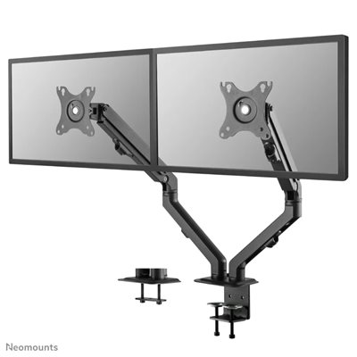 Neomounts 17-27" x2 Monitor Desk Mount, näyttövarsi pöydälle kahdelle näytölle, musta