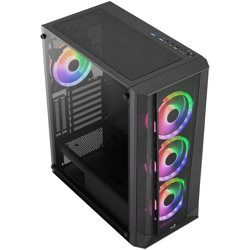 Aerocool Prism ARGB v3, ikkunallinen miditornikotelo, musta - Kuva 2