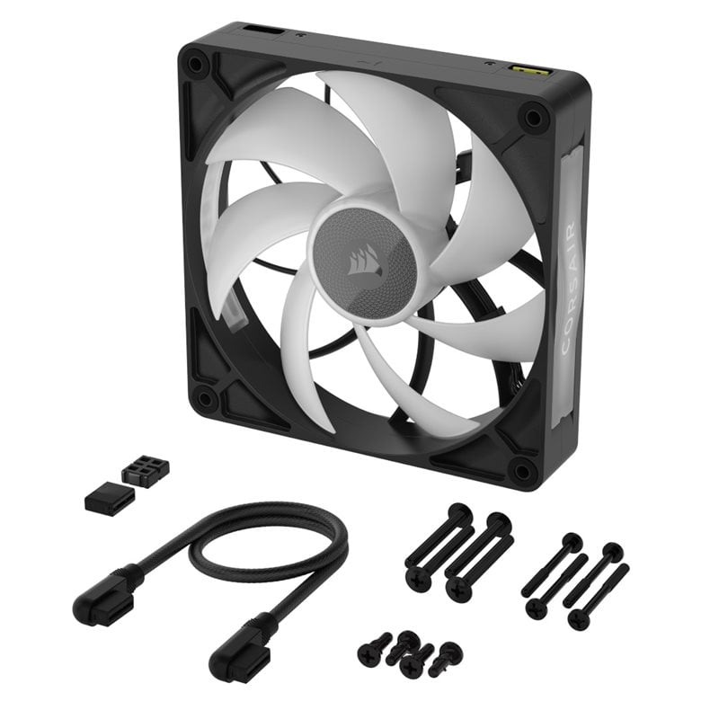 Corsair iCUE LINK RX140 MAX RGB 140 mm PWM Fan Expansion Kit ‑laajennussarja, musta